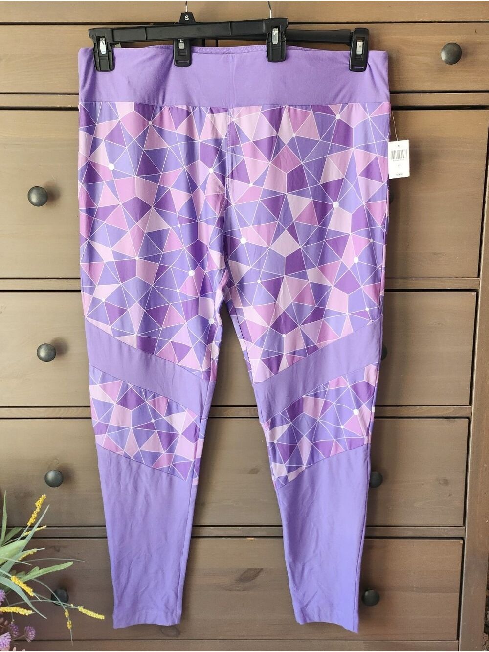 Disney Run Disney Epcot Space Ship Earth  Purple Geo-Print Leggings 1X